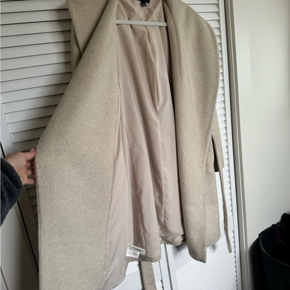 Ann Taylor Wool Shawl Collar Wrap Coat | Small - Picture 7 of 10